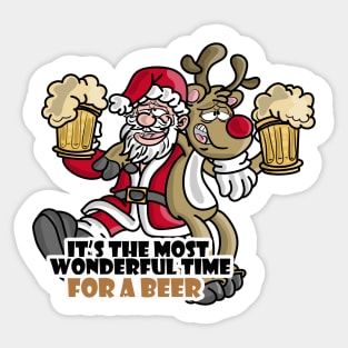 The most wonderful time for a beer! Sticker